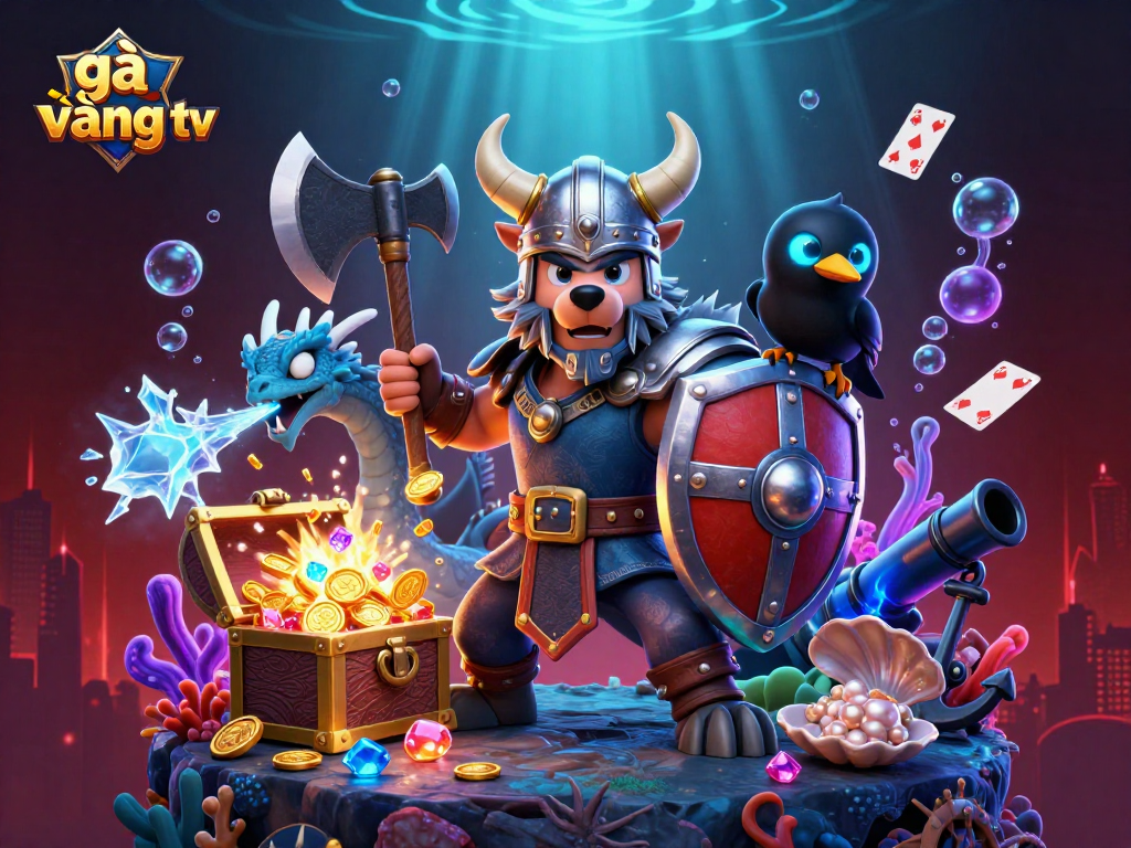 Experience thrilling adventures with gà vàng tv at the center of a vibrant casino scene.