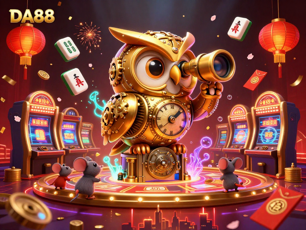 Experience thrilling gameplay at DA88 with a captivating 3D casino scene featuring vibrant characters and dynamic elements.