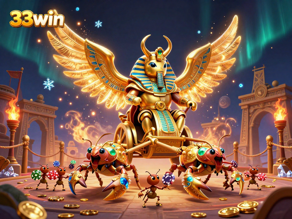 Experience thrilling gameplay at 33win with luxurious casino illustration featuring vibrant characters and dynamic elements